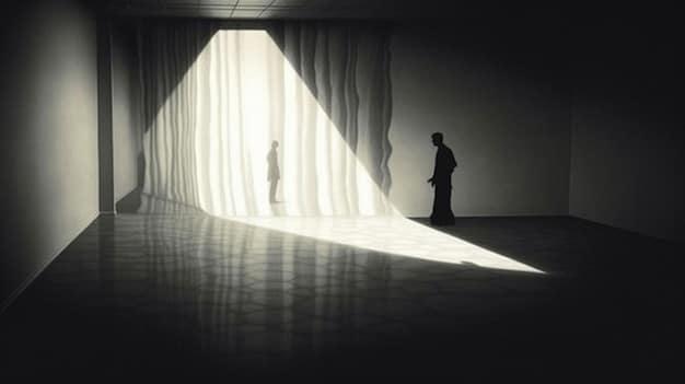 A black and white scene from the movie 
