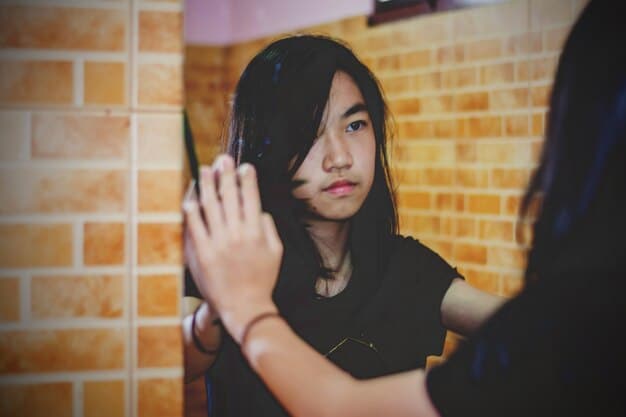 A scene from a Korean drama showing the emotional aftermath of a bullying incident, with a focus on the victim's isolation and despair. The image captures the psychological impact of school violence.