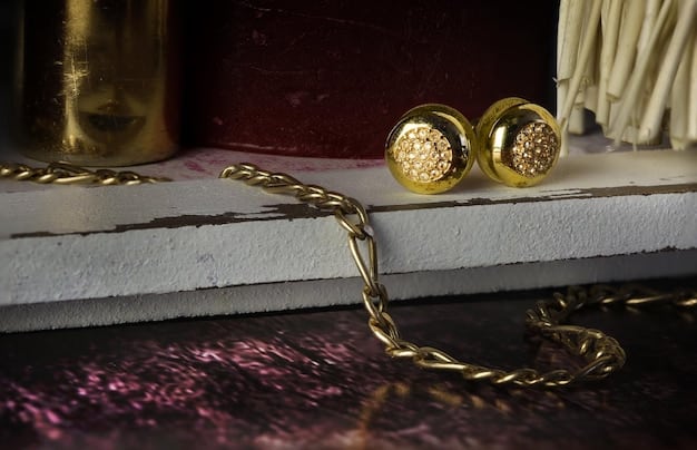 Close-up on a collection of luxury necklaces, earrings and rings. Every jewelry looks unique and elegant.