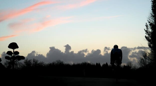 A split image featuring a scene from a motivational movie and a person looking thoughtfully at a sunset, with a quote about overcoming challenges overlaid.
